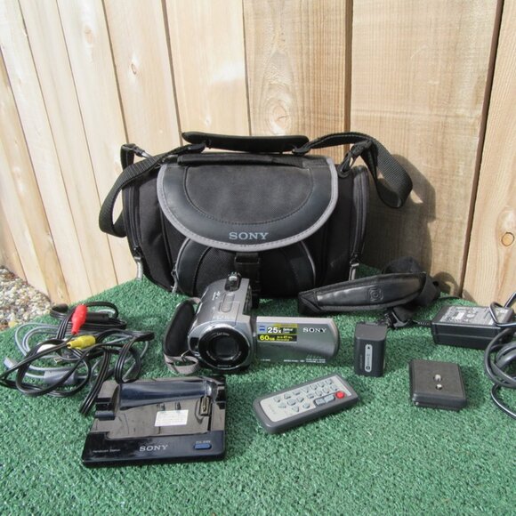 Sony DCR-SR82 Handycam Video Camera Digital Camcorder w/ Dock DCRA-C171 Bundle